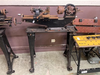 Lot 141 - A gap bed lathe on stand (Incomplete, no motor)