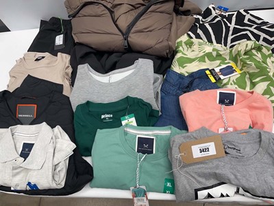 Lot 3422 - 13x mixed clothing DKNY, Berghaus, Crew,...