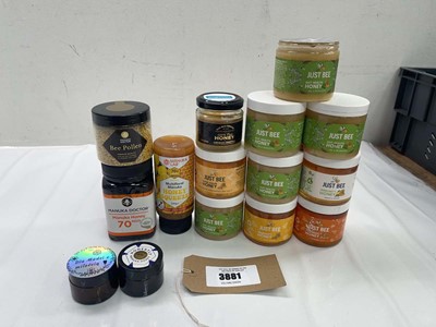 Lot 3881 - Manuka Honey, Just Bee honey, Bee Pollen etc