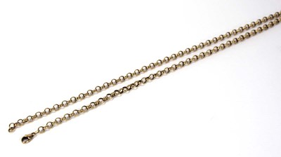Lot 799 - A 9ct yellow gold chainlink necklace with...