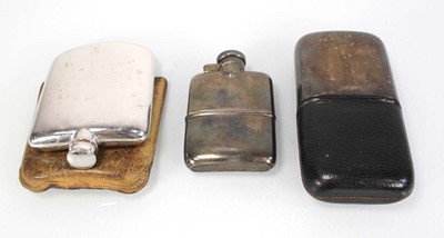 Lot 234 - A silver hip flask with bayonet fitting, maker...