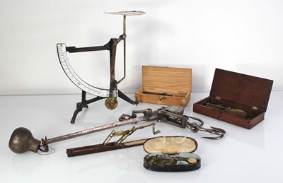 Lot 74 - A set of 19th century cast metal, brass and...