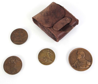 Lot 79 - A group of four medallions including a French...
