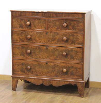 Lot 1 - A Victorian flame mahogany and crossbanded...