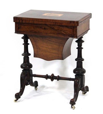 Lot 2 - A 19th century walnut and satinwood strung...