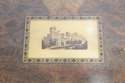 Lot 2 - A 19th century walnut and satinwood strung...