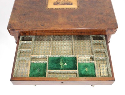 Lot 2 - A 19th century walnut and satinwood strung...