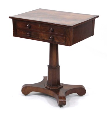 Lot 6 - A mid-19th century flame mahogany and rosewood...