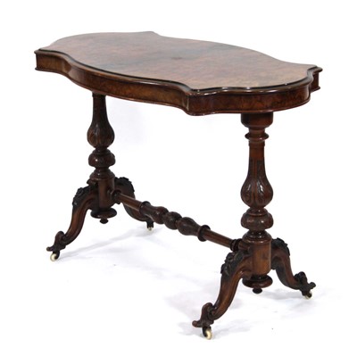 Lot 8 - A Victorian quarter-sawn walnut centre table...