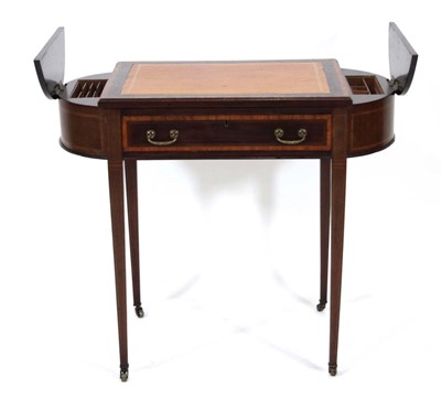 Lot 10 - An Edwardian mahogany, ebony strung and...