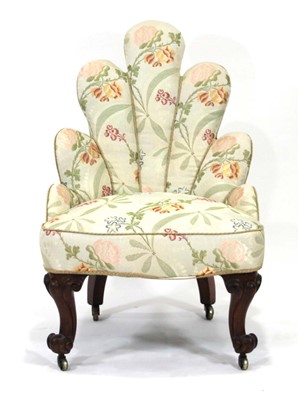 Lot 11 - A Victorian and later upholstered lounge chair...