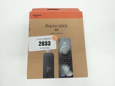 Lot 2033 - Fire TV Stick 4K 8GB, boxed