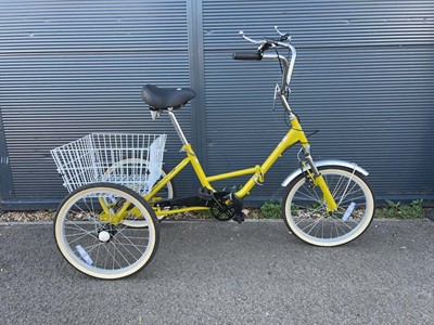 Lot 4051 - Folding adult tricycle in yellow