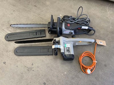 Lot 4091 - Titan 240v electric chainsaw x 2