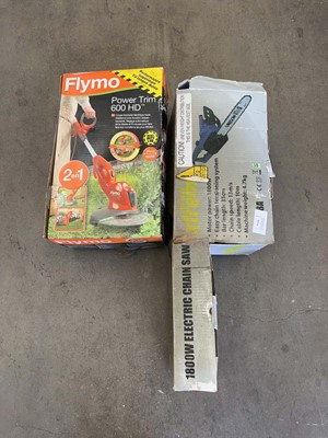 Lot 4096 - Boxed Flymo electric strimmer plus boxed...