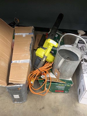 Lot 4118 - Selection of garden tools inc. Bosch electric...