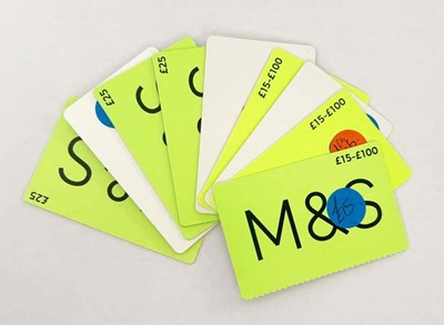 Lot 6 - Marks & Spencer (x9) - Total face value £177
