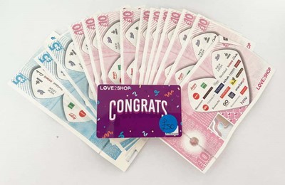 Lot 42 - Love 2 Shop (x3) - Total face value £220