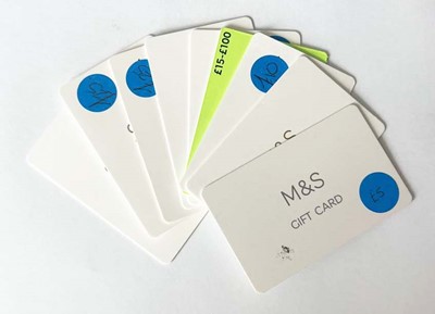 Lot 76 - Marks & Spencer (x9) - Total face value £160