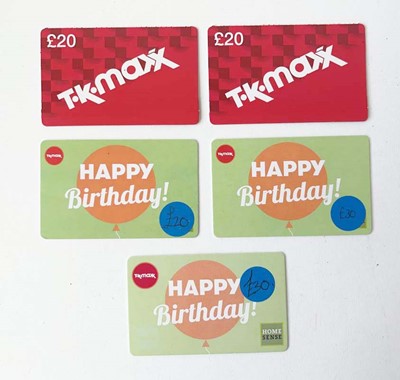 Lot 168 - TK Maxx (x5) - Total face value £120