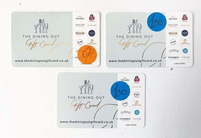 Lot 174 - The Dining Out Gift Card (x3) - Total face...