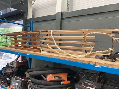 Lot 4151 - 2 wooden sledges