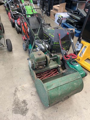 Lot 4175 - Ransomes vintage petrol cylinder mower