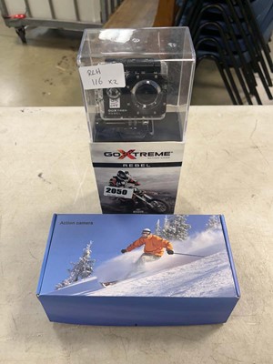 Lot 2050 - Boxed GoXtreme rebel action camera, plus one...