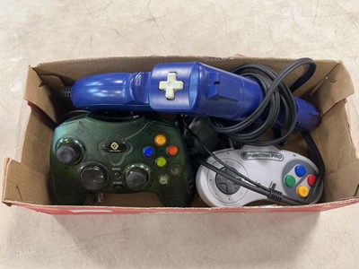 Lot 2059 - Box of games controllers