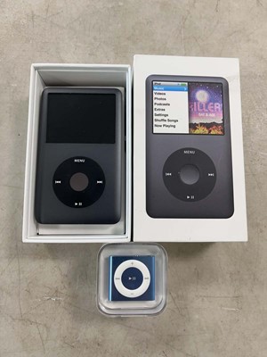 Lot 2085 - Apple iPod Shuffle 2 GB and Apple iPod Classic...