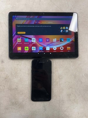 Lot 2093 - Samsung phone and Amazon tablet