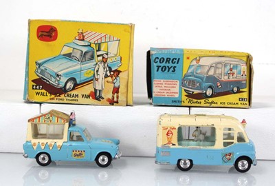 Lot 167 - Two Corgi models: 447 Wall's ice cream van and...
