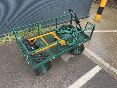 Lot 4272 - 4 wheeled metal trolley plus 2 wheel sack barrow
