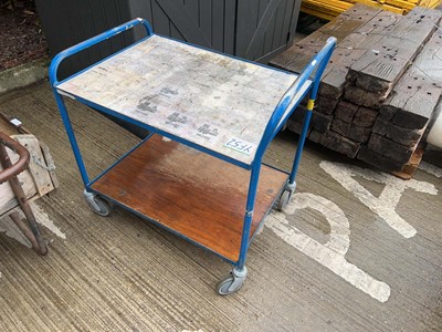 Lot 4273 - 4 wheeled 2 tier metal trolley