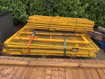 Lot 4280 - Large metal industrial mesh compound with doors