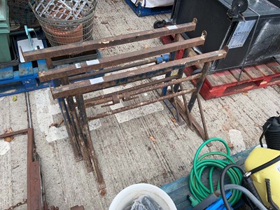 Lot 4286 - 3 metal builders bandstand trestles