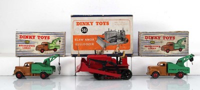 Lot 176 - Three Dinky models: 2 x 430 breakdown lorry...