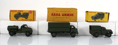 Lot 177 - Three Dinky models: 621 3-ton Army wagon, 641...