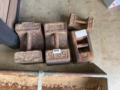 Lot 4344 - 4 vintage metal weights