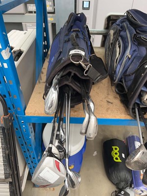 Lot 4362 - Golf bag with golf clubs inc. 4,6,7,8,9 irons,...