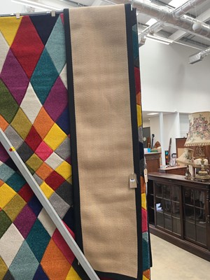 Lot 5001 - Herringbone carpet runner with black border