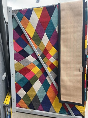 Lot 5003 - Large diamond patterned carpet, multicoloured