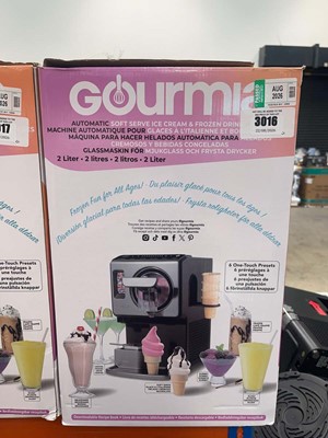 Lot 3016 - Boxed Gourmia Soft Serve Ice Cream and Frozen...
