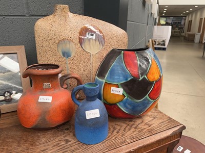 Lot 5108 - Four studio pottery vases and jugs