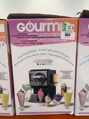 Lot 3017 - Boxed Gourmia Soft Serve Ice Cream and Frozen...