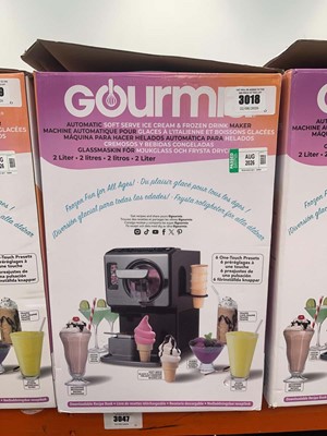 Lot 3018 - Boxed Gourmia Soft Serve Ice Cream and Frozen...