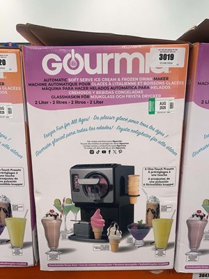 Lot 3019 - Boxed Gourmia Soft Serve Ice Cream and Frozen...