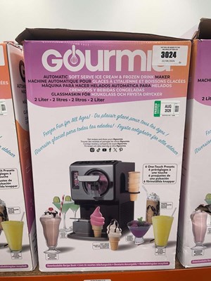 Lot 3024 - Boxed Gourmia Soft Serve Ice Cream and Frozen...