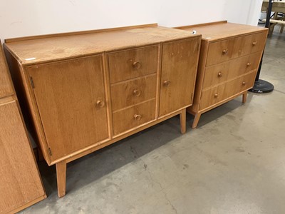 Lot 5126 - Oak mid century Meredew sideboard with three...