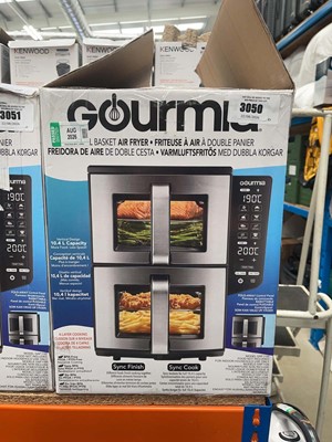 Lot 3050 - Boxed Gourmia dual basket air fryer